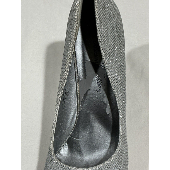 Womans De Blossom Collection 8.5 Silver Sparkly Platform Heel Dress Shoe - Picture 5 of 11